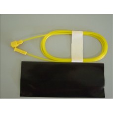 Extension set bore micro male/female luer lock PE 1mm id x 150cm yellow line for photo sensitive drugs